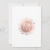 Invitation Élégant Simple Rose blanche Or Floral Sweet 16 (Dos)