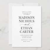 Invitation Élégant Simple Script Calligraphie Mariage photo (Devant)