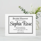 Invitation Elegant Simple script nuptiale douche (Debout devant)