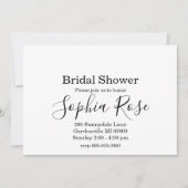 Invitation Elegant Simple script nuptiale douche (Devant)