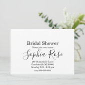 Invitation Elegant Simple script nuptiale douche (Debout devant)