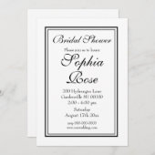 Invitation Elegant Simple script nuptiale douche (Devant / Derrière)