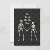 Invitation Elégant Skeletons Mariage RSVP (Dos)