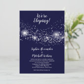 Invitation Élégant Sky soirée Mariage Elopement (Debout devant)