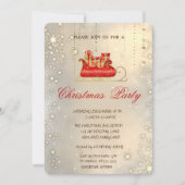 Invitation Élégant Sleigh De Noël tendance, Fête de Noël (Devant)