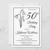 Invitation Elégant Snowdrops 50ème anniversaire (Devant)
