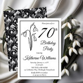 Invitation Elégant Snowdrops 70e anniversaire