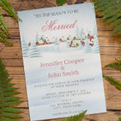 Invitation Élégant Snowfall Noël Mariage d'hiver