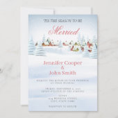 Invitation Élégant Snowfall Noël Mariage d'hiver (Devant)