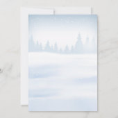 Invitation Élégant Snowfall Noël Mariage d'hiver (Dos)