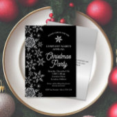 Invitation Elégant Snowflakes Company Fête de Noël