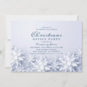Invitation Élégant Snowflakes Corporate Christmas Party (Devant)