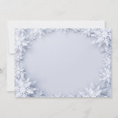 Invitation Élégant Snowflakes Fête de Noël (Dos)