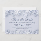 Invitation Élégant Snowflakes Fête de Noël (Devant)