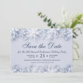 Invitation Élégant Snowflakes Fête de Noël (Debout devant)