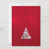 Invitation Élégant Snowflakes Noël Arbre Fête de Noël (Dos)