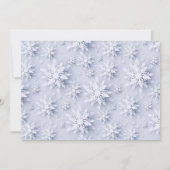 Invitation Élégant Snowflakes Noël DÎNER (Dos)