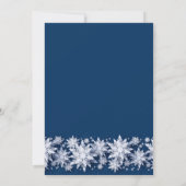 Invitation Élégant Snowflakes Noël Fête Brunch (Dos)