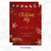 Invitation Élégant Snowflakes Noël Fête de Noël