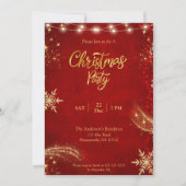 Invitation Élégant Snowflakes Noël Fête de Noël (Devant)