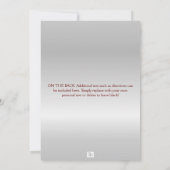 Invitation Élégant Snowflakes Red Company Noël Party (Dos)