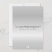 Invitation Élégant Snowflakes Silver Company Noël fête (Dos)