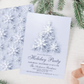 Invitation Élégant Snowflakes Tree Fête de Noël