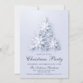 Invitation Élégant Snowflakes Tree Fête de Noël (Devant)