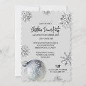 Invitation Elegant Snowy Christmas Holiday Party (Devant)