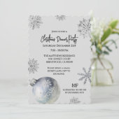 Invitation Elegant Snowy Christmas Holiday Party (Debout devant)