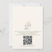 Invitation Elegant Soft Pastel Wildflower QR Code Wedding (Dos)
