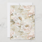 Invitation Elegant Soft Pink Ivory Peony 40th Birthday  (Dos)