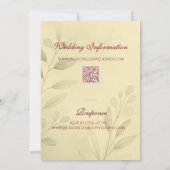 Invitation Elegant Soft Romantic Botanical Script Wedding  (Dos)