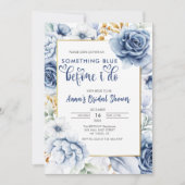Invitation Elegant Something Blue Before I Do Bridal Shower (Devant)