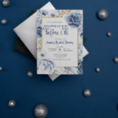 Invitation Elegant Something Blue Before I Do Bridal Shower