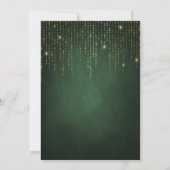 Invitation Élégant Sparkling Gold String Lumières Mariage ver (Dos)