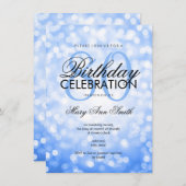 Invitation Elégant spectacle de 80e anniversaire Parties scin (Devant / Derrière)