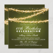 Invitation Élégant spectacle de cordes vertes du 60e annivers (Devant / Derrière)