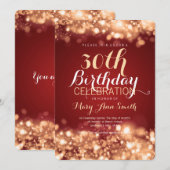 Invitation Élégant spectacle de fête du 30e anniversaire Lumi (Devant / Derrière)