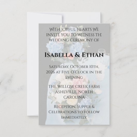 Invitation Elegant Spring Daffodil Place Setting Formal  (Devant)