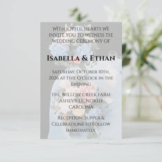 Invitation Elegant Spring Daffodil Place Setting Formal  (Debout devant)