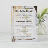 Invitation Elegant Spring Daffodil Place Setting Formal Weddi (Debout devant)