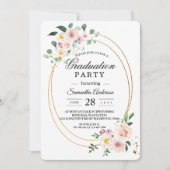 Invitation Élégant Spring Floral Graduation Party (Devant)