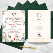 Invitation Elegant Spring Garden Afternoon Tea Party