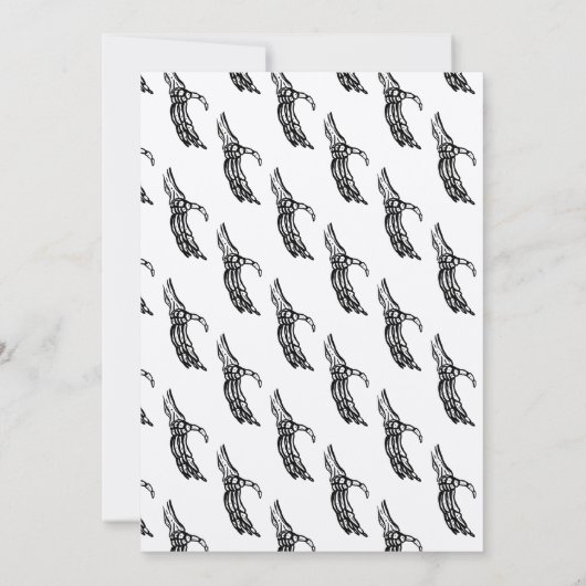 Invitation Elégant Squelette Mains Halloween fête d'anniversa (Dos)