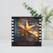 Invitation Elegant Star Christmas Party (Debout devant)