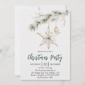 Invitation Elegant Star Christmas Party | Winter Holiday (Devant)