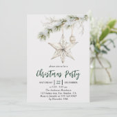 Invitation Elegant Star Christmas Party | Winter Holiday (Debout devant)