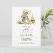 Invitation Elegant Stiletto Shoes 50th Birthday Party (Debout devant)