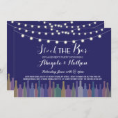 Invitation Elégant Stock de la Marine Le Bar Fiançailles Invi (Devant / Derrière)